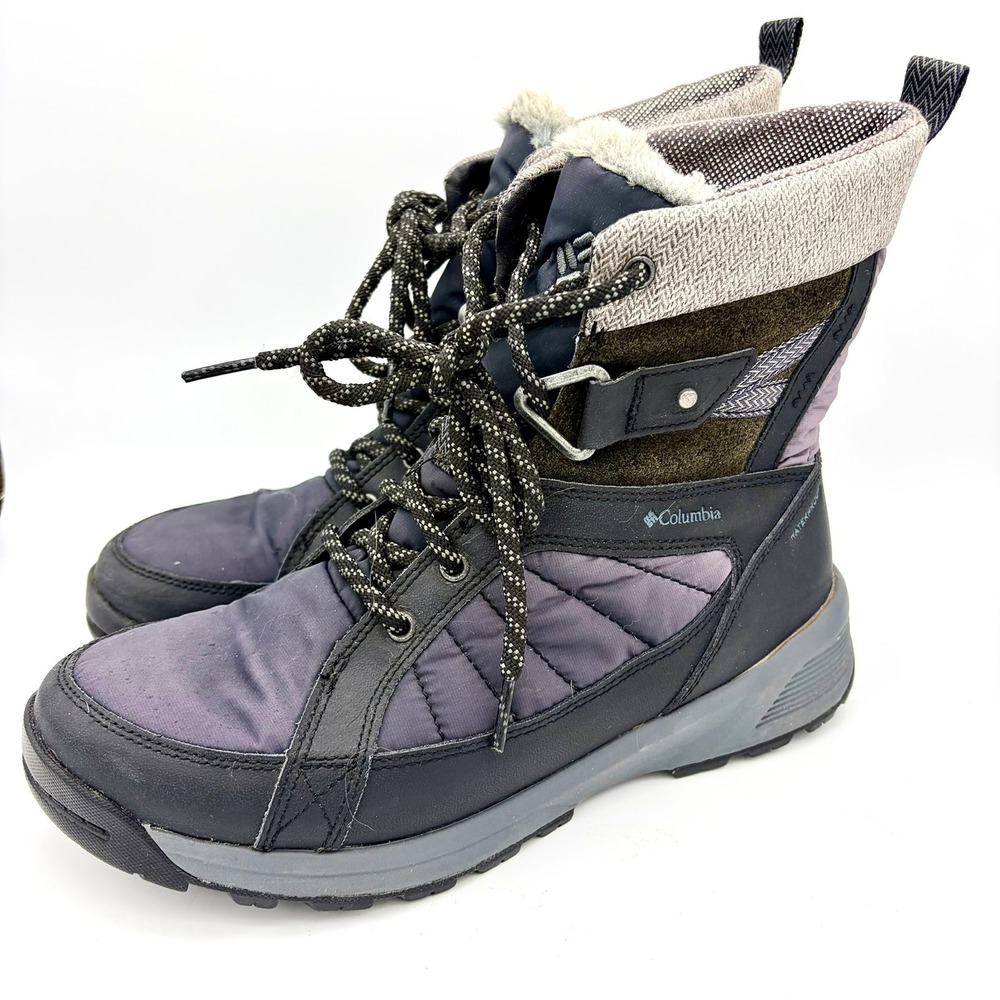 Columbia Meadows Shorty Black Waterproof‎ Insulated Omni-Heat Winter Boots W 8.5